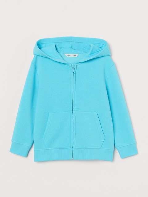 

H&M Boys Turquoise Blue Organic Cotton Zip-Through Hoodie