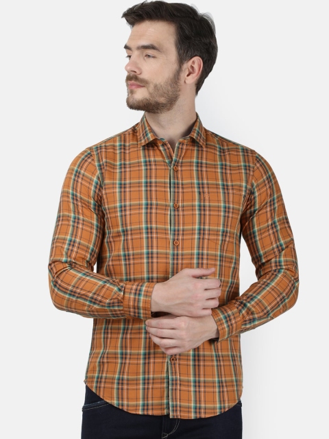 

Monte Carlo Men Brown Slim Fit Checked Casual Shirt
