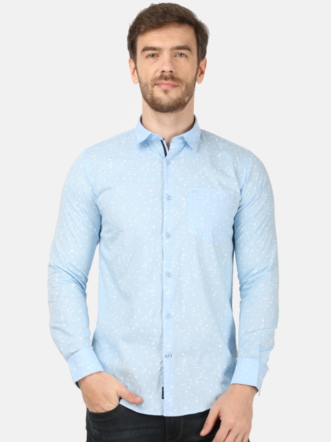 

Monte Carlo Men Blue Slim Fit Printed Casual Shirt