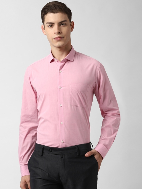 

Peter England Men Pink Slim Fit Checked Formal Shirt