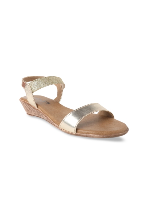 

SOLES Women Gold-Toned Embellished Sandals