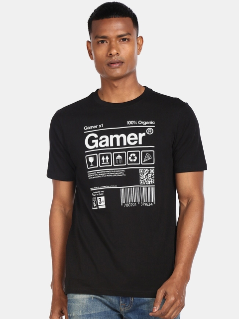 

Colt Men Black Printed Round Neck T-shirt