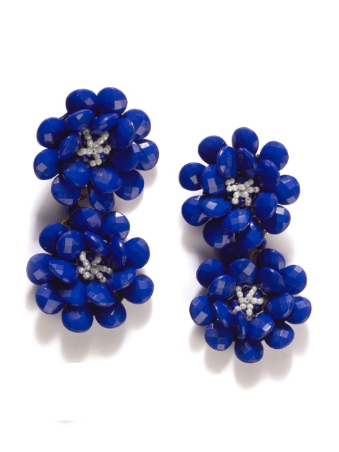 

Foxy Sperks Blue Floral Drop Earrings