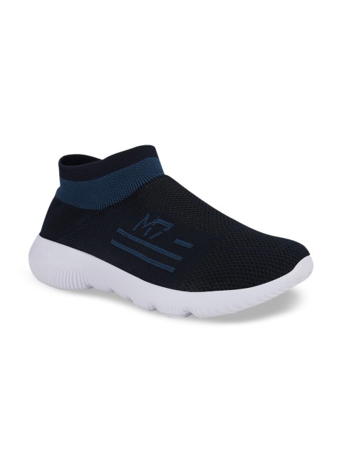 

M7 by Metronaut Men Navy Blue Woven Design Slip-On Sneakers Casual Shoes