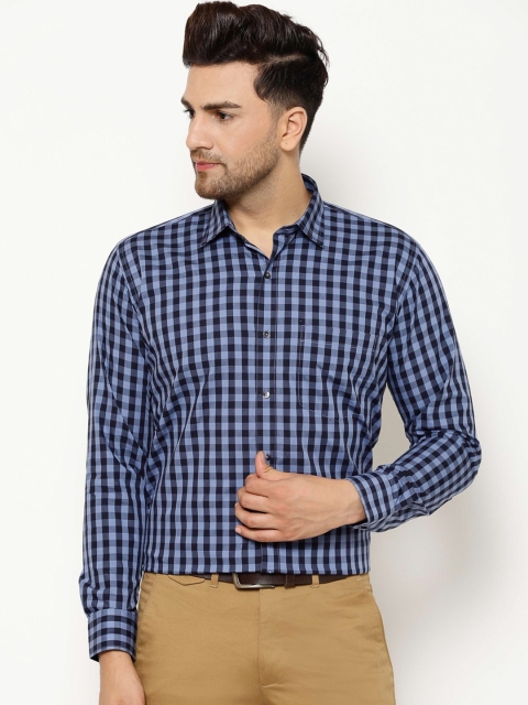 

EPPE Men Blue Slim Fit Checked Casual Shirt