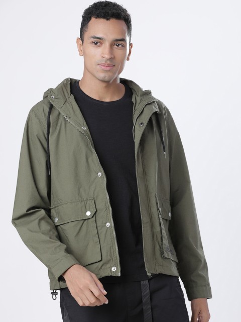 

Ecko Unltd Men Green Solid Lightweight Tailored Jacket
