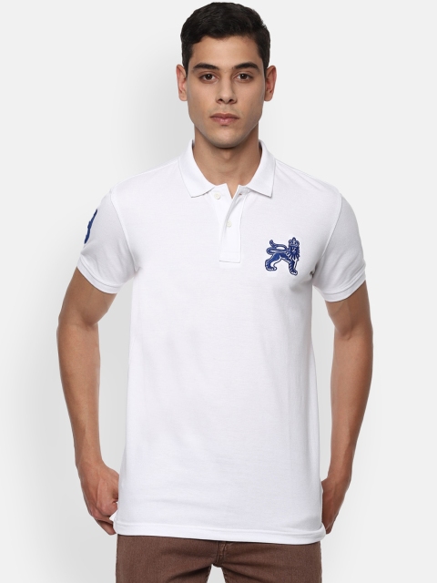 

Van Heusen Sport Men White Solid Polo Collar T-shirt