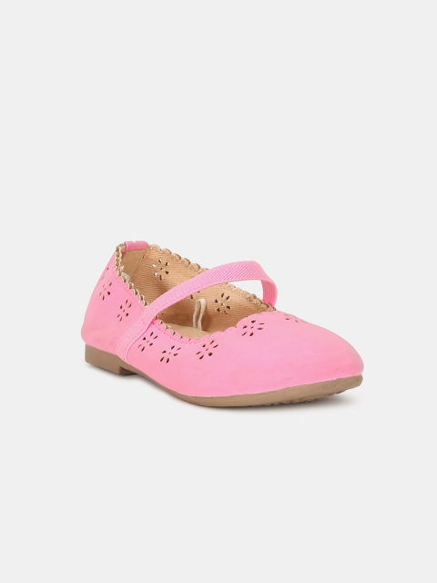 

The Childrens Place Infant Girls Pink Solid Perforated Ballerinas