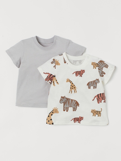 

H&M Boys White & Grey 2-Pack Jersey T-shirts