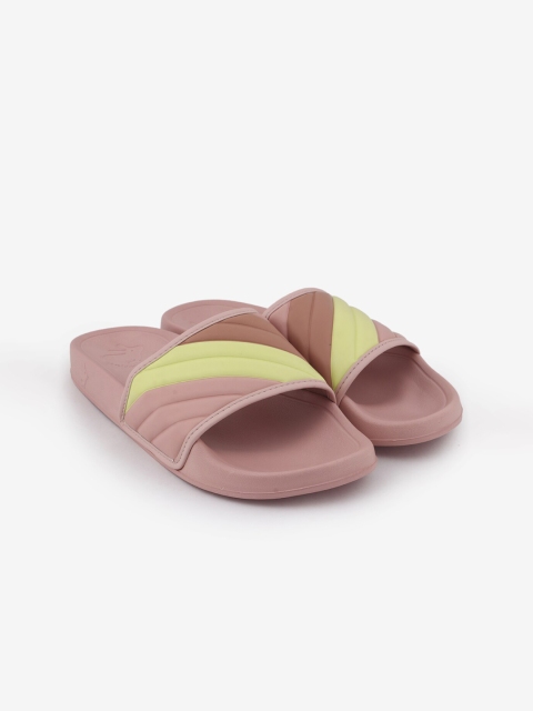 

Jelly Bunny Women Pink & Green Colourblocked Sliders