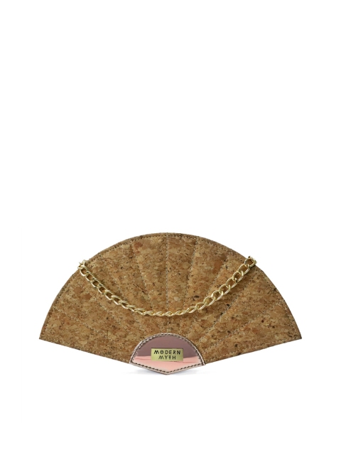 

MODERN MYTH Brown Textured Handheld Bag