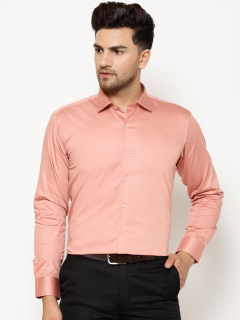 

EPPE Men Peach-Coloured Slim Fit Solid Casual Shirt