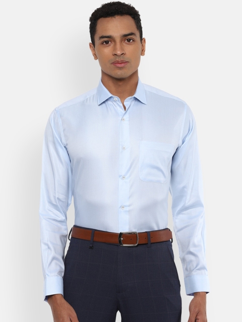 

Van Heusen Men Blue Regular Fit Self Design Casual Shirt