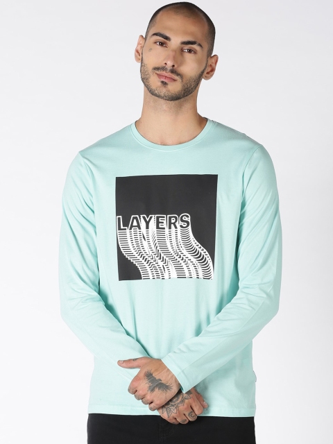 

Blue Saint Men Blue Printed Round Neck T-shirt