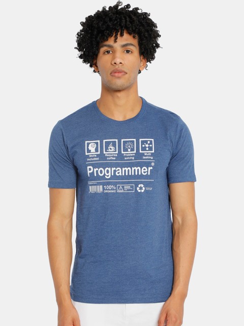 

Colt Men Blue Printed Round Neck T-shirt