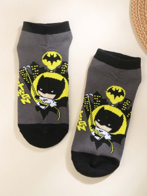 

Bigsmall Unisex Pack Of 3 Superhero Patterned Ankle-Length Socks, Red