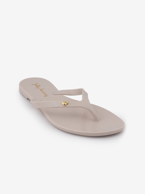 

Jelly Bunny Women Off-White Embellished T-Strap Flats