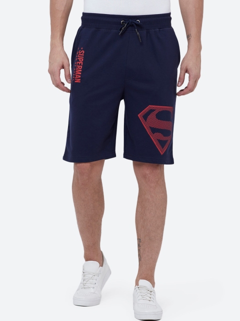 

Free Authority Men Blue Printed Regular Fit SUPERMAN Sports Shorts