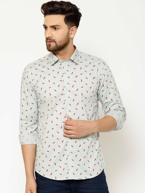 

EPPE Men White Slim Fit Printed Casual Shirt