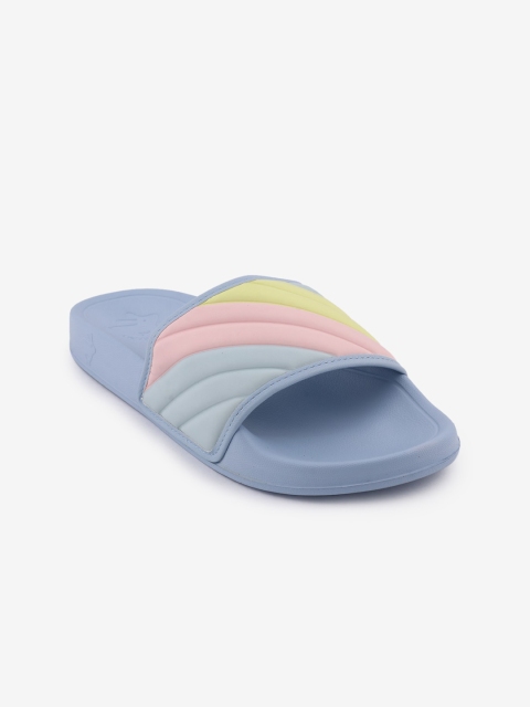 

Jelly Bunny Women Blue & Pink Striped Sliders