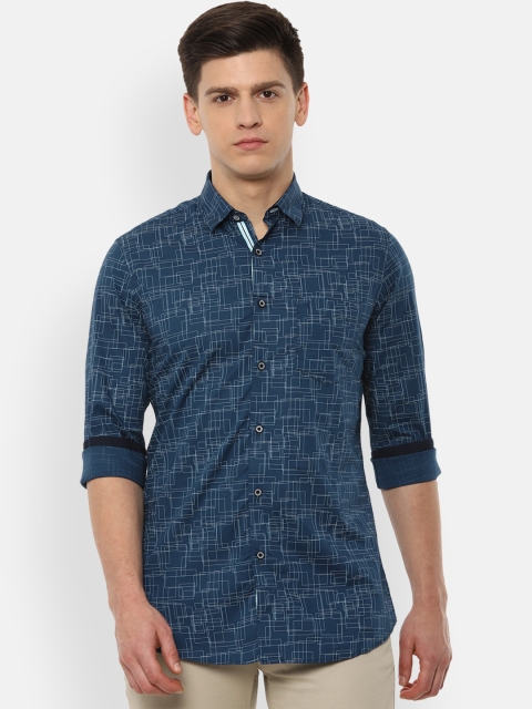 

Van Heusen Sport Men Blue Slim Fit Printed Casual Shirt