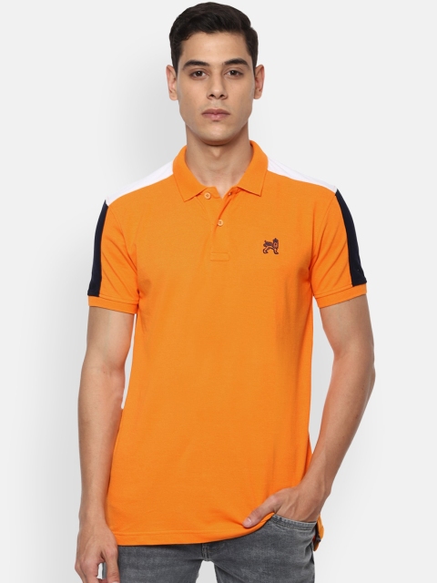 

Van Heusen Sport Men Orange Solid Polo Collar T-shirt
