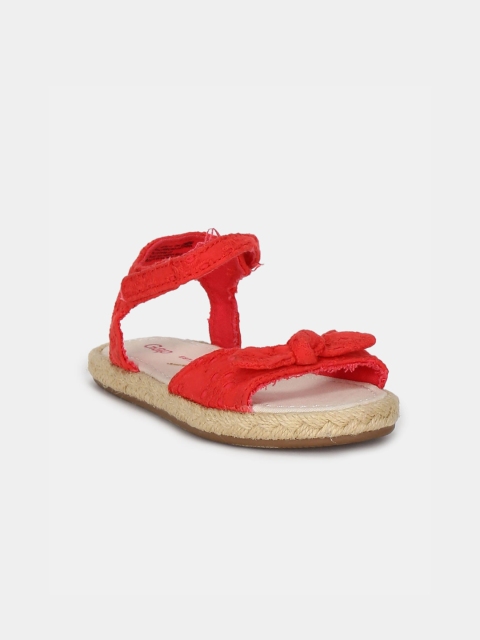 

GAP Toddler Girl Red Strappy Bow Jute Sandals