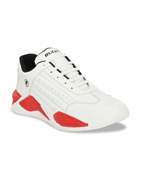 

BUCIK Men White Perforations Sneakers