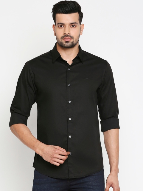 

Mufti Men Black Slim Fit Solid Casual Shirt