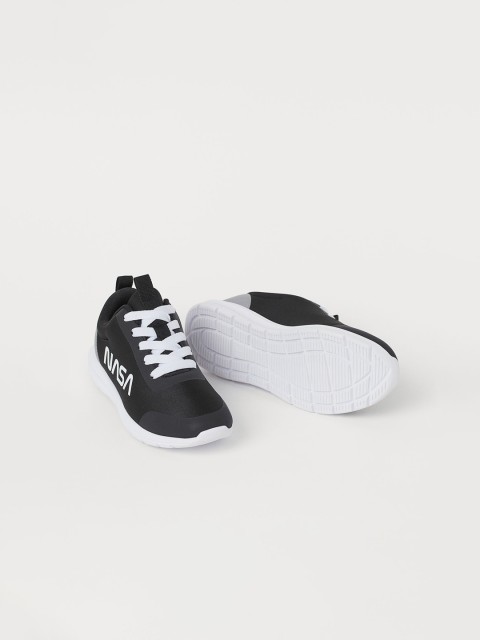 

H&M Kids Black & White Printed Trainers