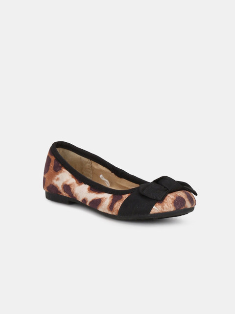 

The Childrens Place Girls Brown Printed Ballerinas