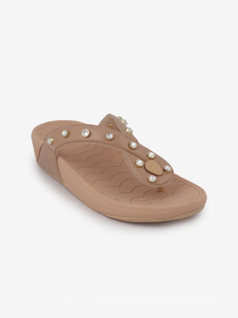 

Jelly Bunny Women Brown Embellished Open Toe Flats