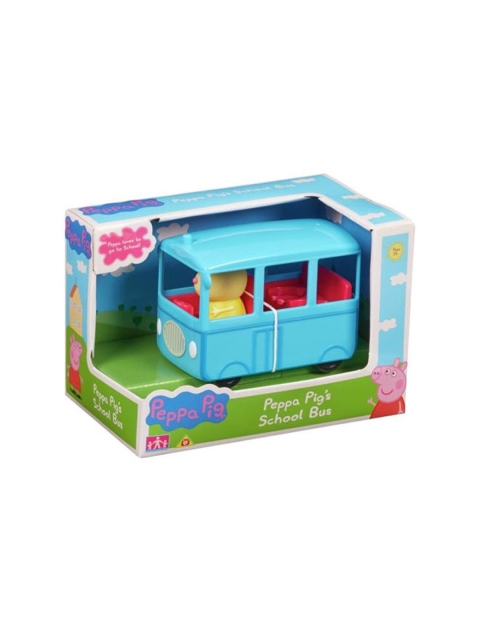 

Planet Superheroes Kids Blue & Yellow Peppa Pig Playset School Bus Figure