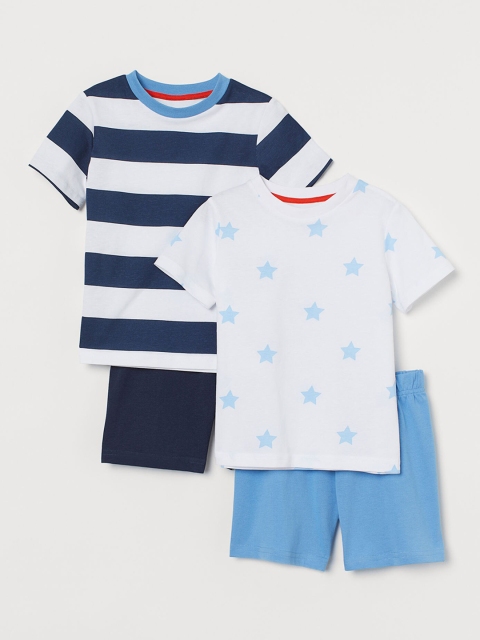 

H&M Boys White & Blue 2-Pack Jersey Night Suits