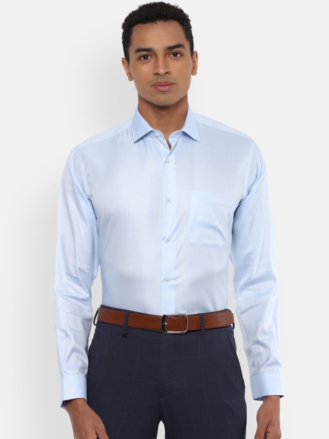 

Van Heusen Men Blue Regular Fit Self Design Casual Shirt
