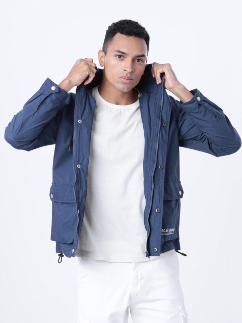 

Ecko Unltd Men Blue Solid Lightweight Open Front Jacket