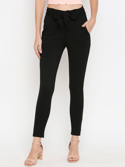 

Kraus Jeans Women Black Loose Fit Solid Regular Trousers