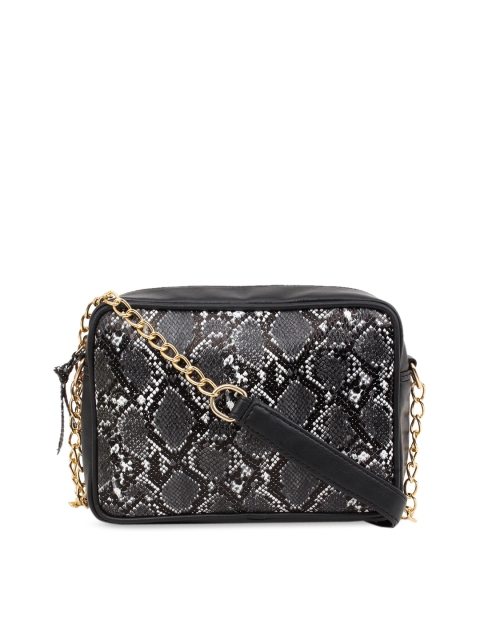 

LEGAL BRIBE Black Animal Printed Sling Bag