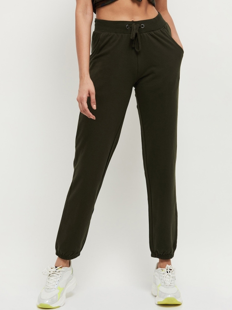 

max Women Green Regular Fit Solid Joggers