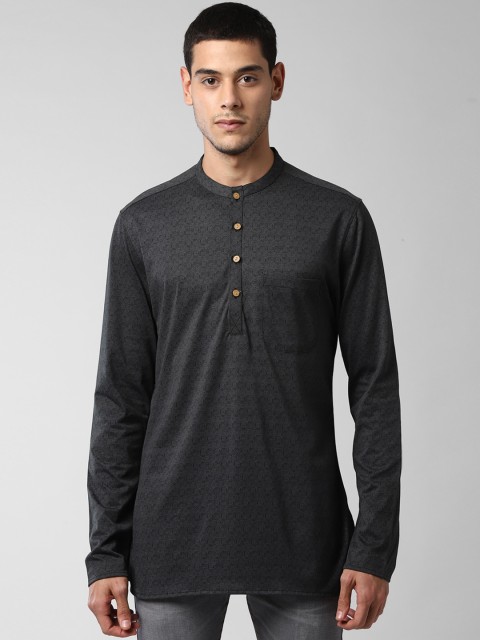 

Peter England Men Grey Cotton Kurta