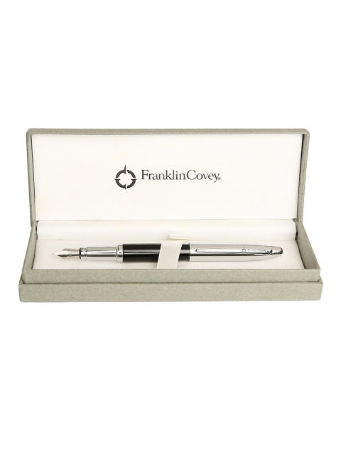 

Cross Black & Silver-Toned Solid Fountain Pen