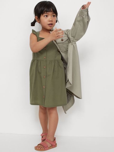 

H&M Girls Green Cotton Dress