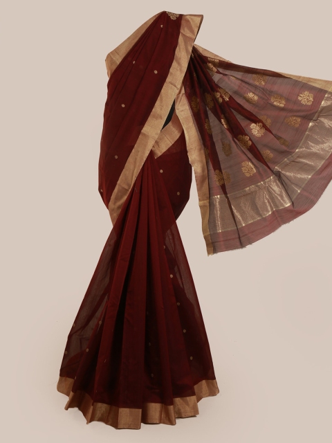 

Pothys Brown Pure Silk Woven Design Kanjeevaram Saree