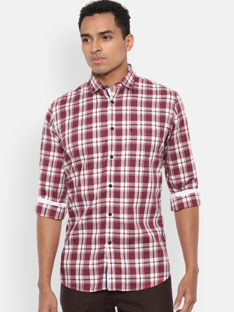 

Van Heusen Sport Men Red Slim Fit Checked Casual Shirt