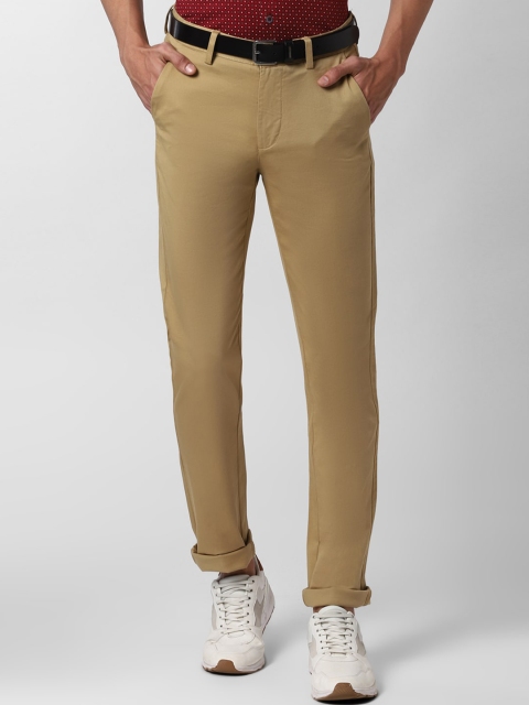 

Peter England Men Beige Slim Fit Solid Regular Trousers