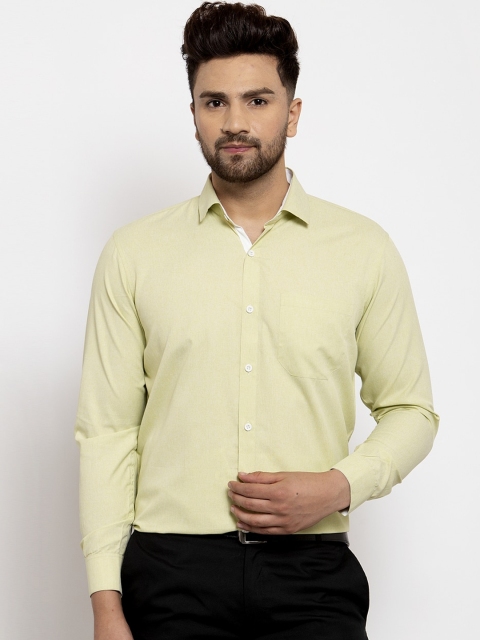 

JAINISH Men Lime Green Regular Fit Solid Casual Shirt
