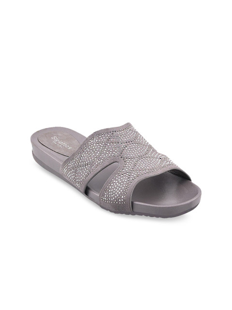 

Stelatoes Women Grey Embellished Sandals