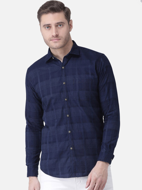 

Zeal Men Blue Regular Fit Checked Casual Shirt