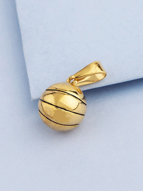 

Dare by Voylla Men Gold-Plated Royal Links Bell Ball-Shaped Pendant