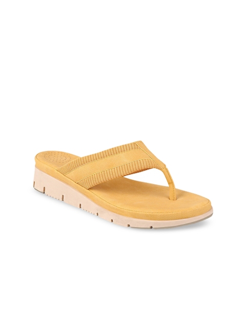 

Stelatoes Women Yellow Textured Sandals